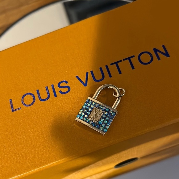 Upcycled Jewelry - Repurposed Authentic Louis Vuitton crystal padlock charm upcycled